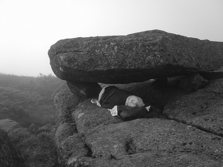 My son asleep on Algonquin