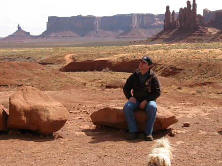 Brian and Buttons at Monument Valley