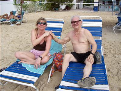 Chrissy and Dad at St Marteen