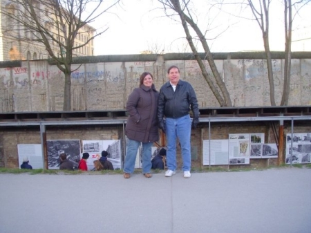 Me and sister in berlin near the "wall"