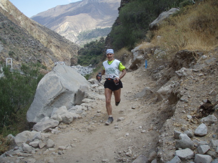 Running in the Colca Canyon, Peru