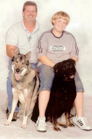 my son and rott and wolf