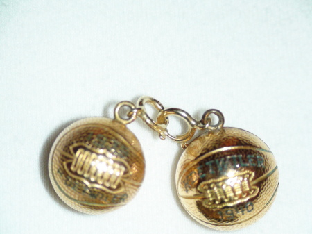 Engraved Gold Basketball charms