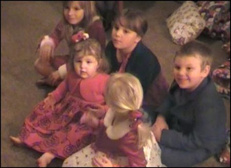 Grandchildren at Christmas, 2009.