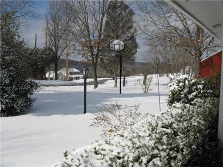 Eastern Missouri snow in our yard.