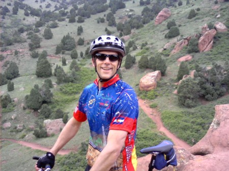 Cycling around Red Rocks Amphitheatre