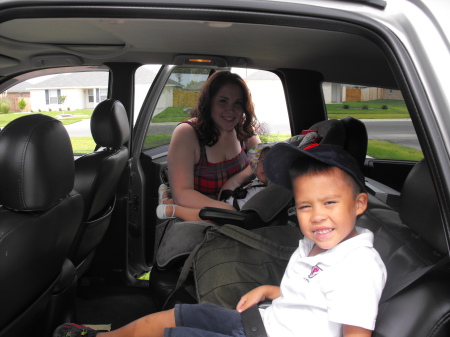 Krista and Alex in the Jeep