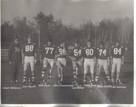 Offensive line for the 1971 Championship Team