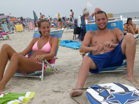 My kids  - where else? the jersey shore!