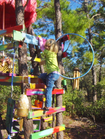 Beckham loves our treehouse!