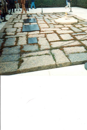 JFK Gravesite- The Eternal Flame-side view