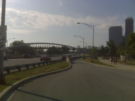 Bridge over Outer Drive to North Ave. Beach