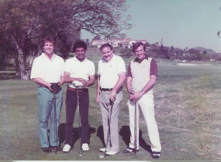 Golf at Riviera with boy toy Johnny Mathis