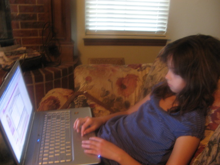 My oldest playing computer games.
