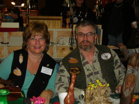 My wife Sally and I - carving show 2006