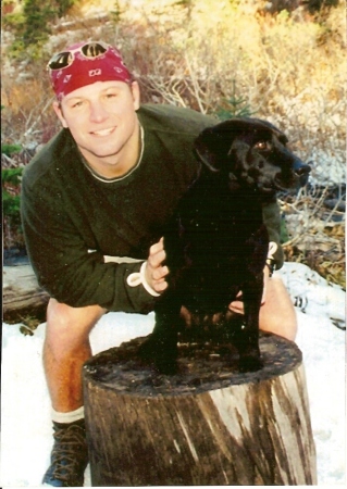 Colby Shaw and his dog Rugar