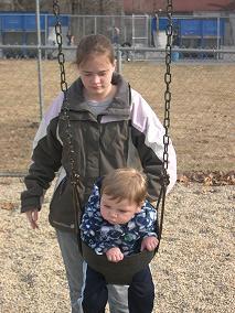 COURTNEY AND RYLEE AT THE PARK