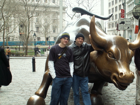 Ryan and Jim on Wall Street in NYC