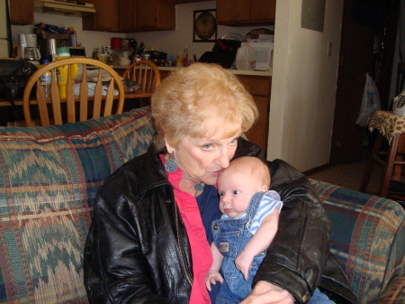 Laura with newest grandson, Frankie