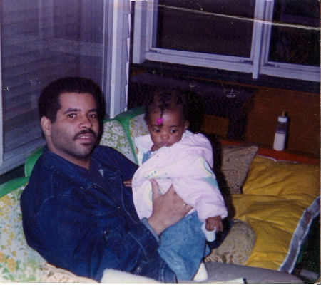 Daughter Ciara as baby with her dad Marc