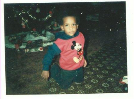 PJ (Prince) about age 3 at Christmas