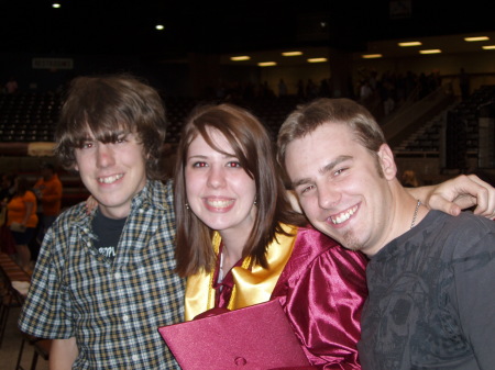 My kids...at daughter's HS graduation