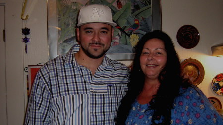 My middle son Alex and I at my home 2009