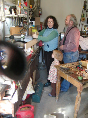Pam and Bess in Shop with Pampa