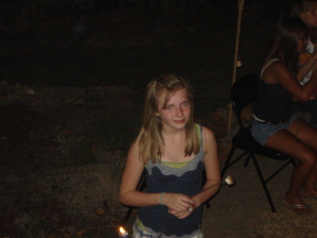 Amanda Roasting Marshmellows