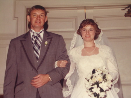 My dad and I at my wedding 1982