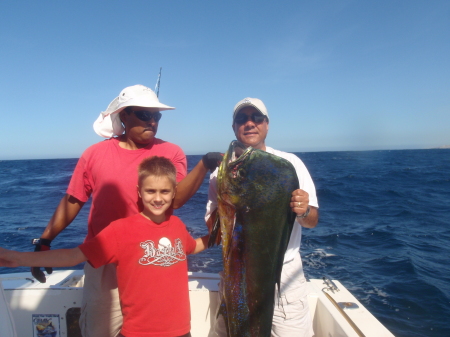 My son Nick's Mahi Mahi 5'3" 65lbs.