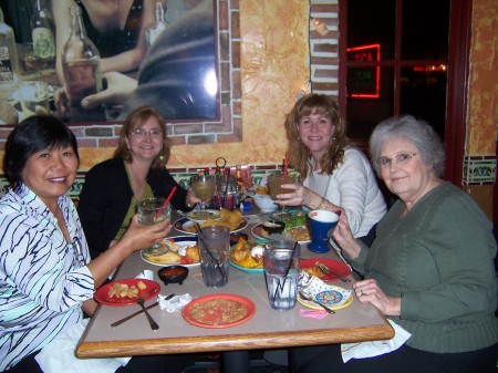 Enjoying a great meal with friends at Azteca!