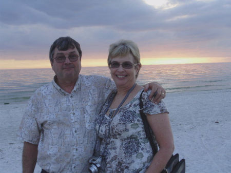Lea and Mike Sunset at Fort Myers Beah