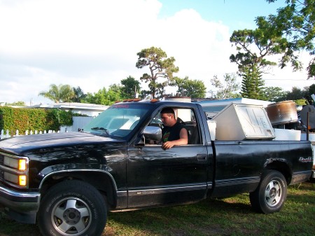 My son Matt hauling scrap metal.