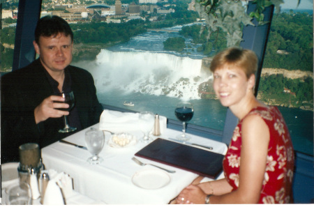 Anniversary dinner at Niagara Falls.