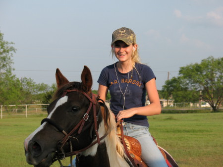 youngest daughter, Jessie & her horse