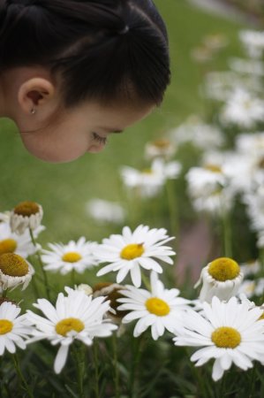 Breanna stopped to smell the flowers