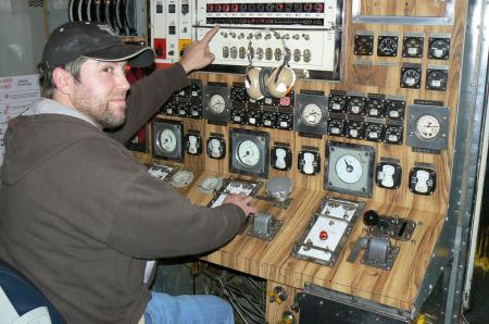 In the Engine Room of the Blueback Sub