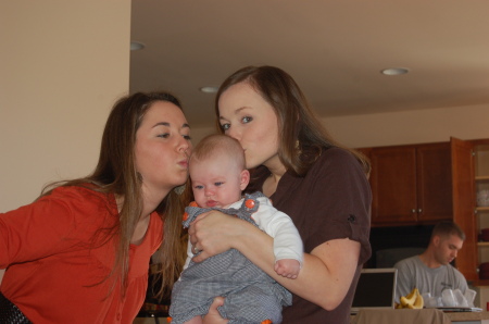 Our  two girls and Callahan - Granddaughter