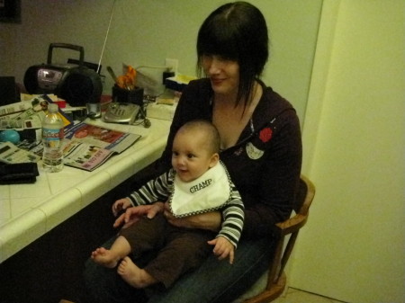 Nathan with his auntie