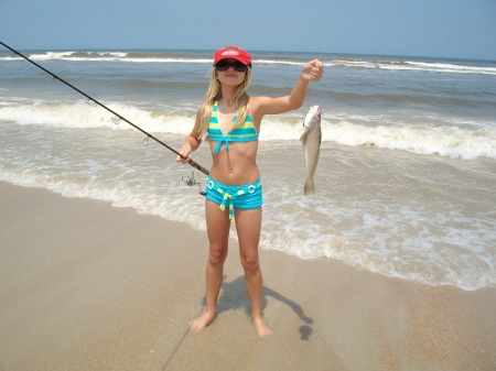 Serena and her first whiting.