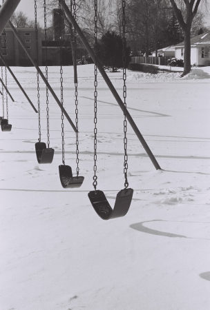 Parma Park Swing Set in Winter