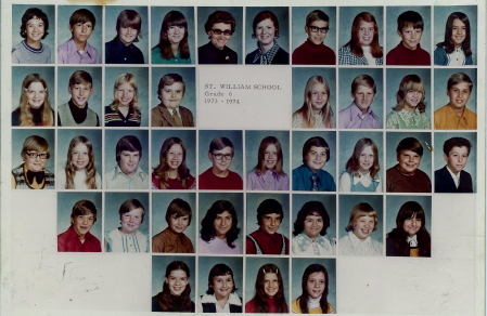 6th Grade 1973 - 1974 Mrs. Doherty's Class