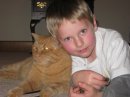 Cade..my little man! And our kitty :)