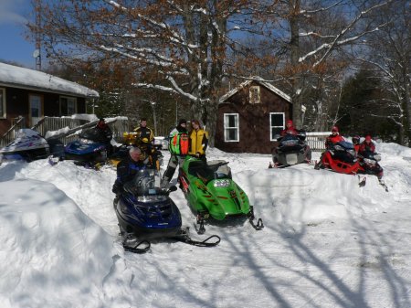 Sledding with the kids in Baysville