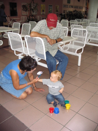 spending time with grandson in a mall 2008