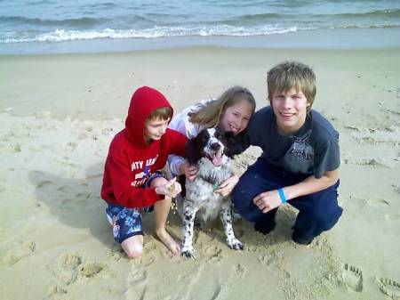 Nathan, Virginia, Chris Jr., and Miles the dog