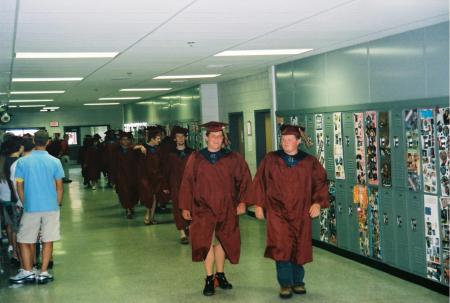 Zach(left)high school senior walk