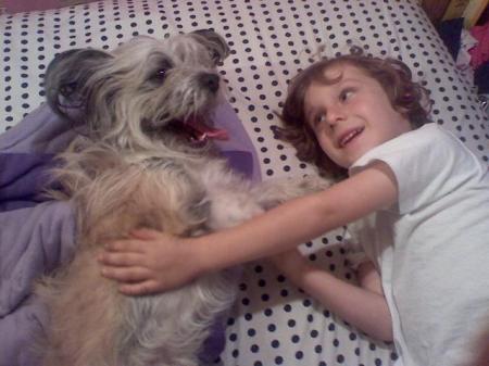 My Grandson and my dog,