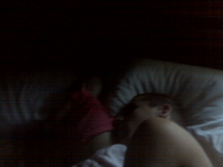Nicholas and Alyssa snoozing